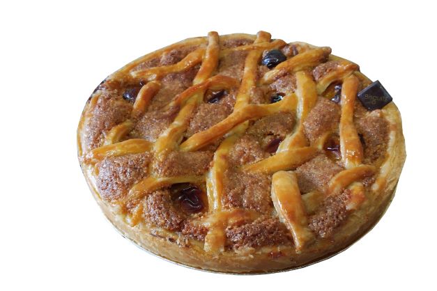 Tarte feuilletée amandine prunes jaunes